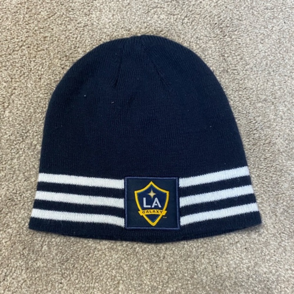 Adidas LA Galaxy Soccer Knit Navy Beanie